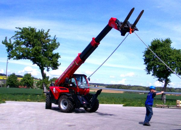 Lagerzelt montage mit Stapler