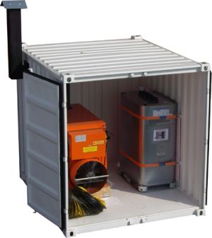 Bauheizung mieten Container